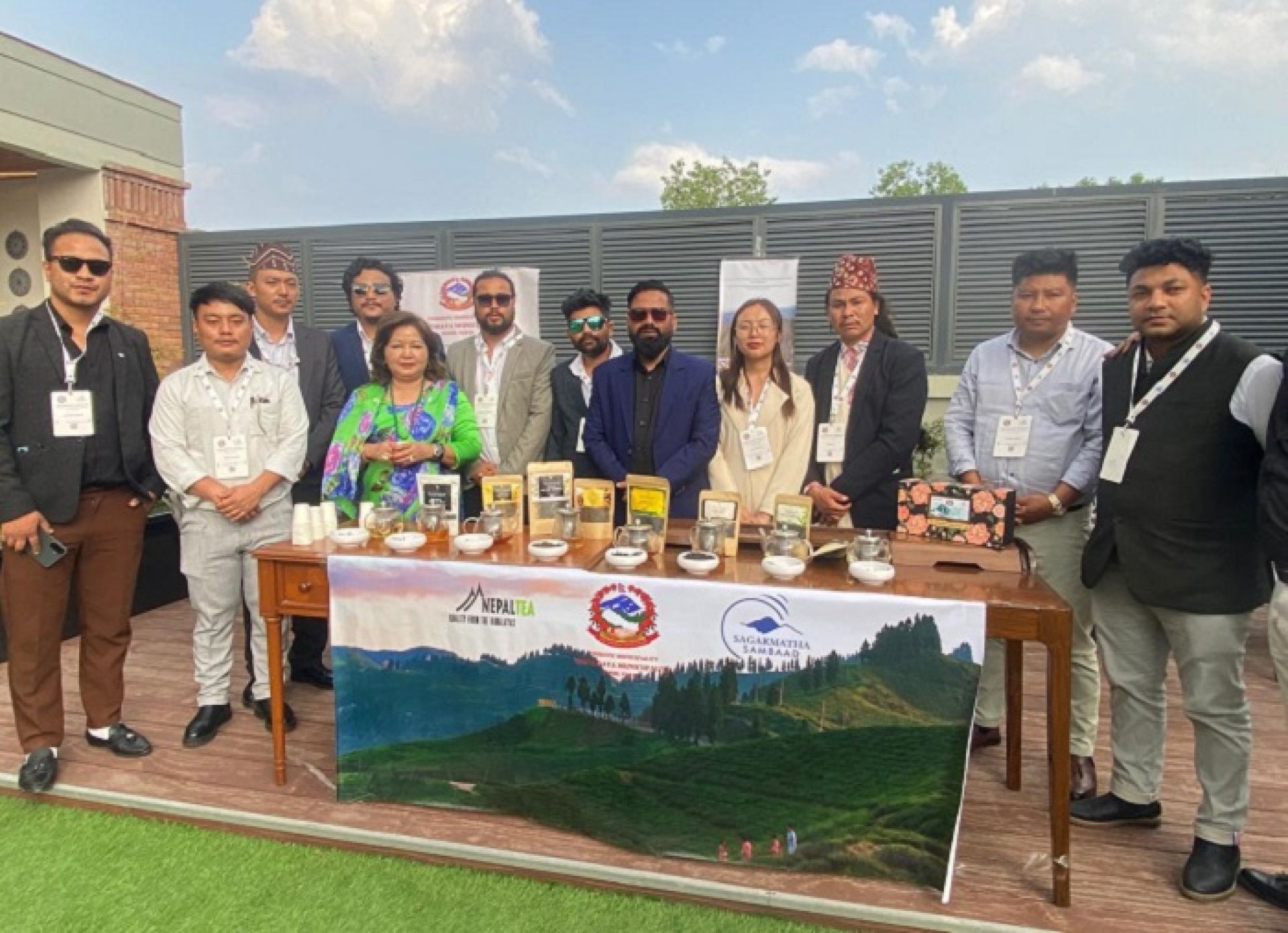 Delegates offered a taste of Ilam tea at Sagarmatha Sambaad
