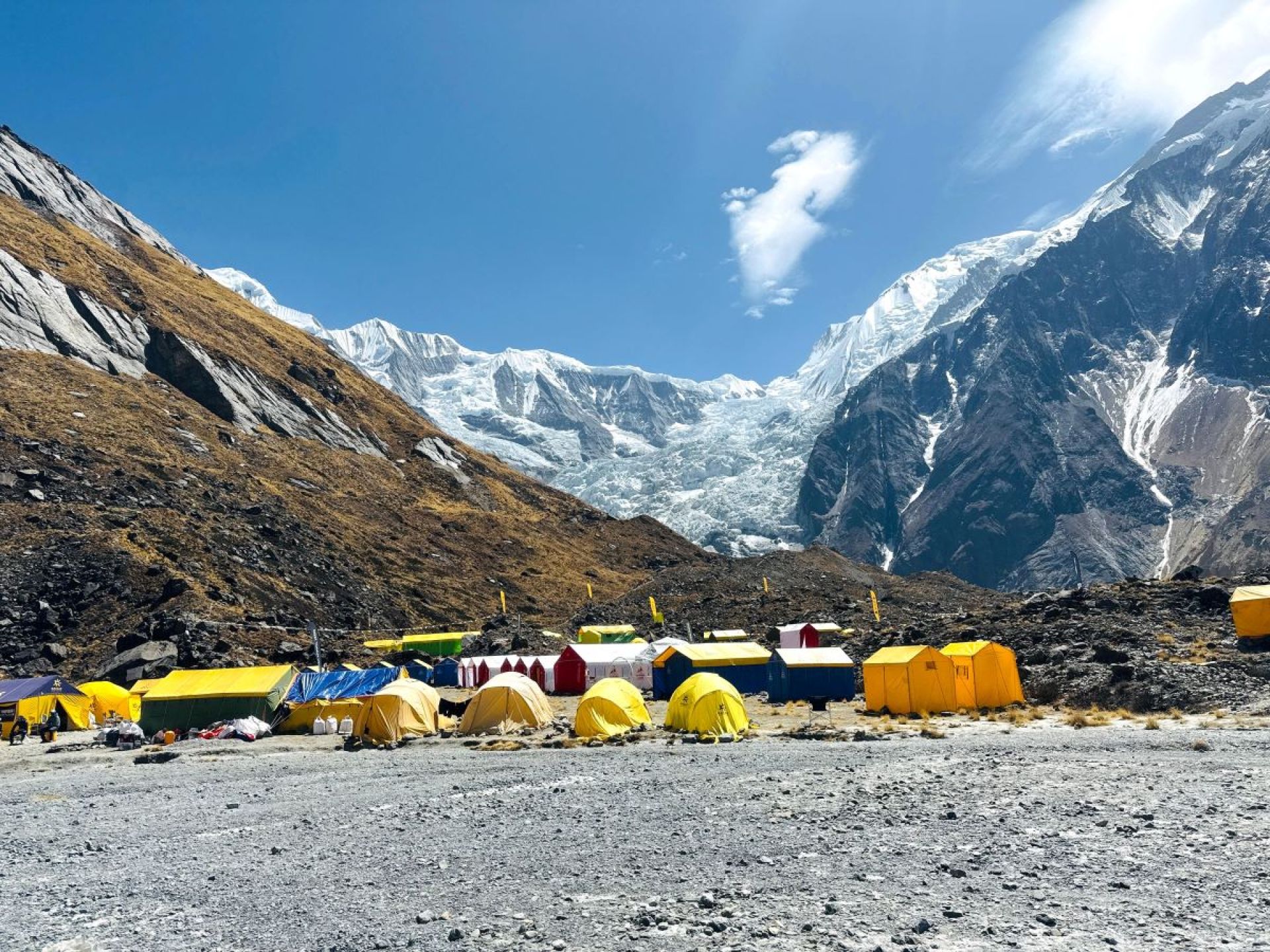 Trekking trail built on the route to Dhaulagiri Base Camp
