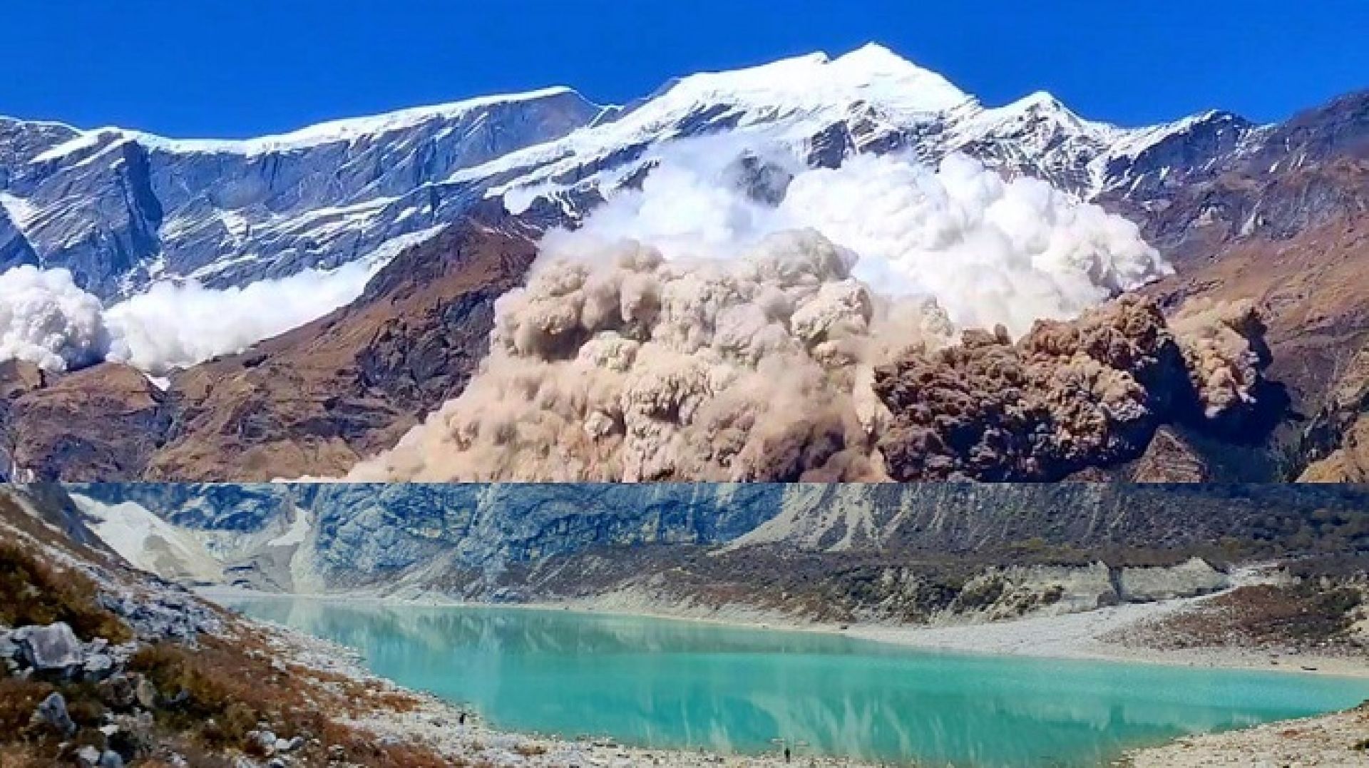 हिमपहिरोले असन्तुलित बनेको वीरेन्द्र ताल सामान्य अवस्थामा फर्कँदै