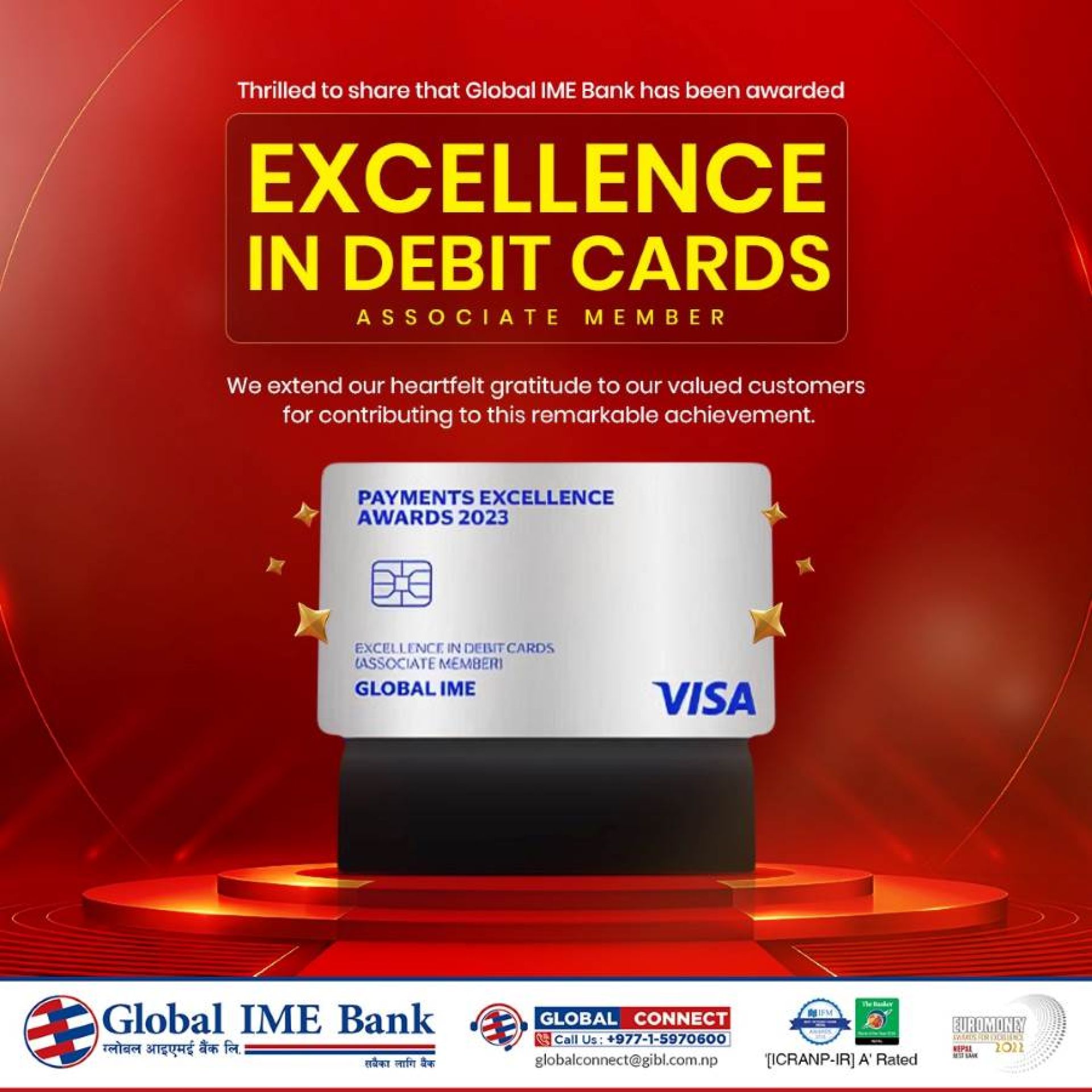 Global IME Bank Bags Payments Excellence Awards