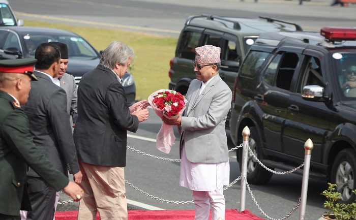 चारदिने औपचारिक भ्रमण सकेर फर्किए महासचिव गुटेरेस 