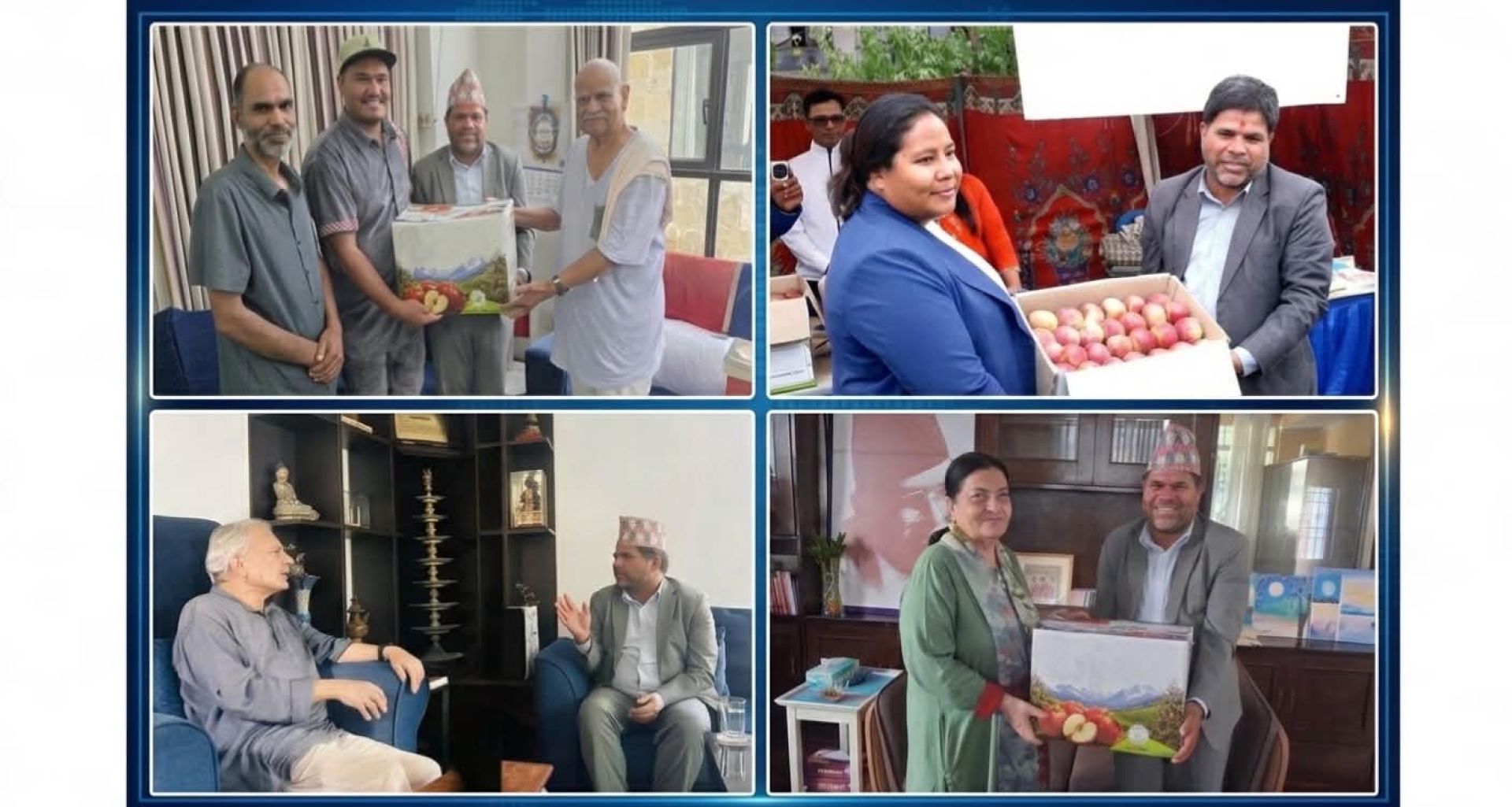 पूर्वराष्ट्रपतिदेखि मन्त्रीसम्मलाई जुम्लाको स्याउ चखाउँदै सहकारीको बजारीकरण अभियान
