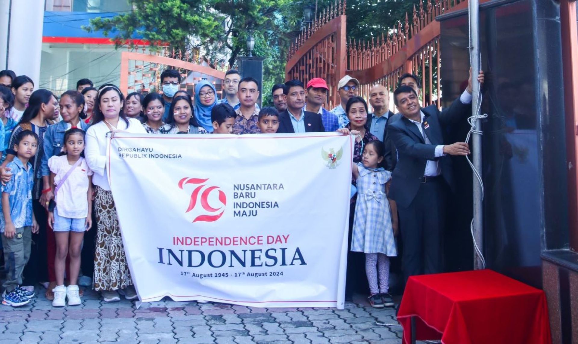 इन्डोनेसियाको ७९औं स्वतन्त्रता दिवसको अवसरमा काठमाडौंमा ‘झन्डोत्तोलन’