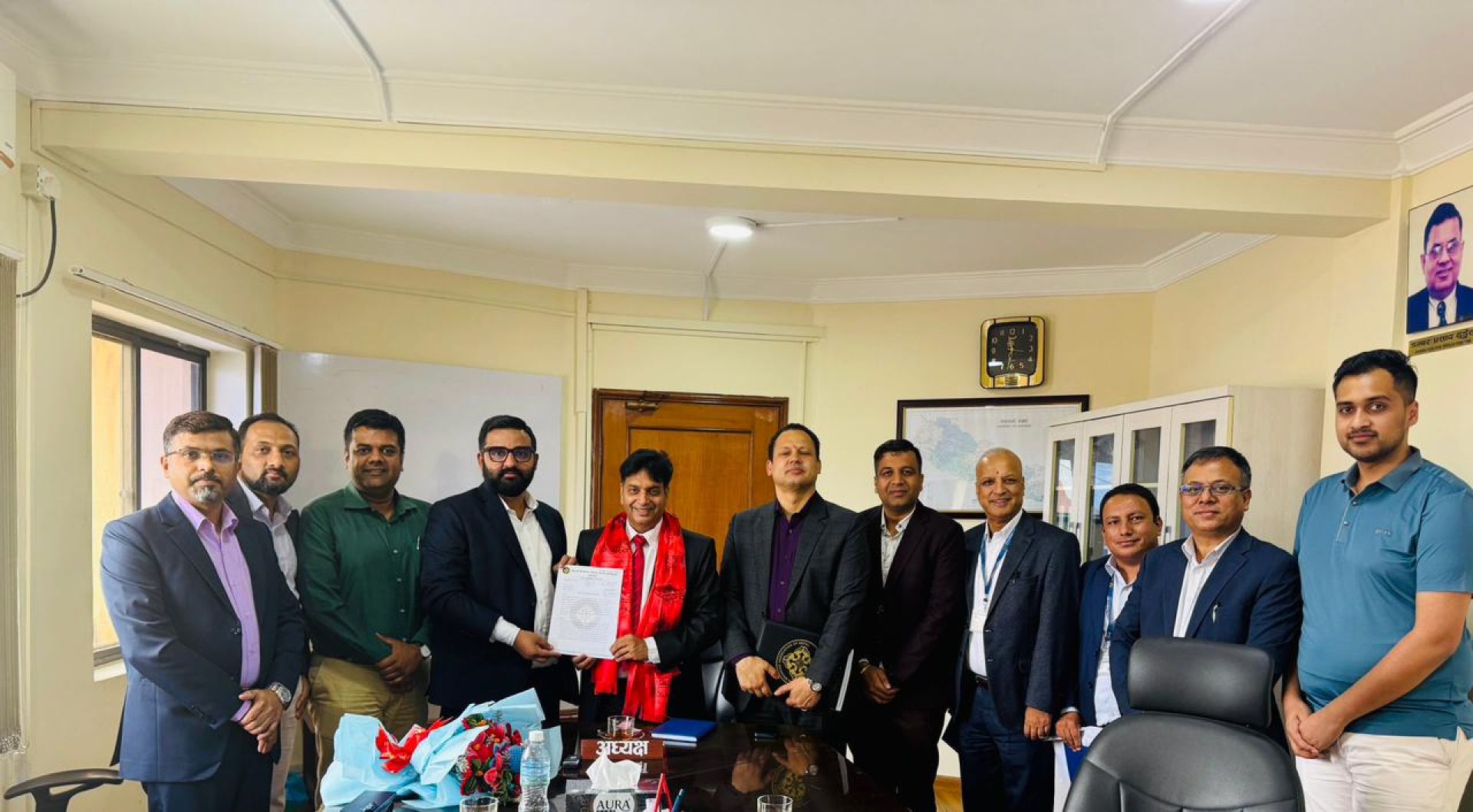 सेबोनका अध्यक्ष डा. भट्टलाई स्टक ब्रोकर एसोसिएसनको बधाई, सहकार्यको प्रतिबद्धता