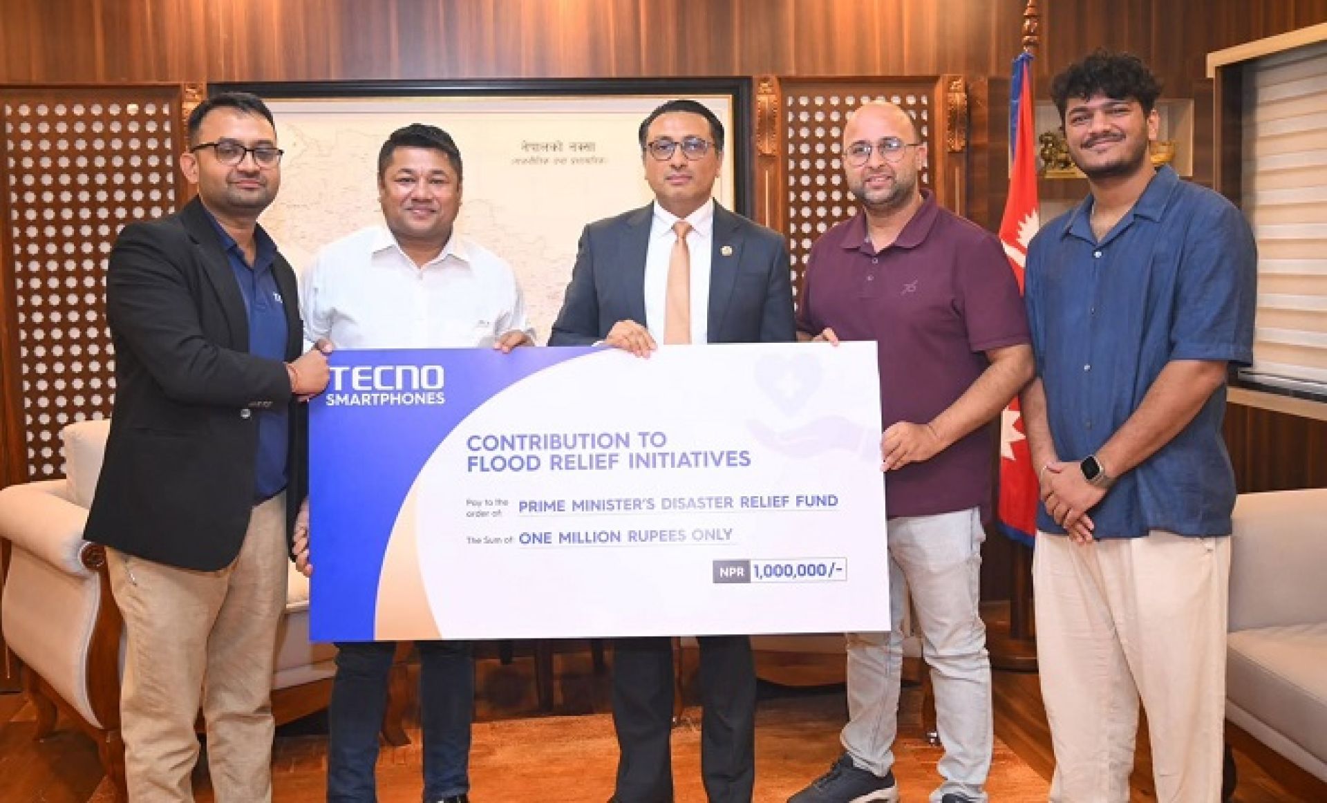 टेक्नो मोबाइल नेपालद्वारा प्रधानमन्त्री राहत कोषमा १० लाख रुपैयाँ आर्थिक सहयोग
